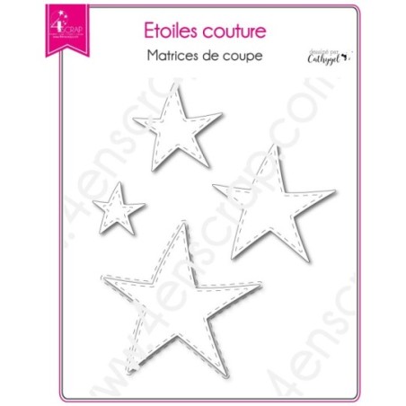 Matrice de coupe Scrapbooking Carterie forme - Etoiles couture