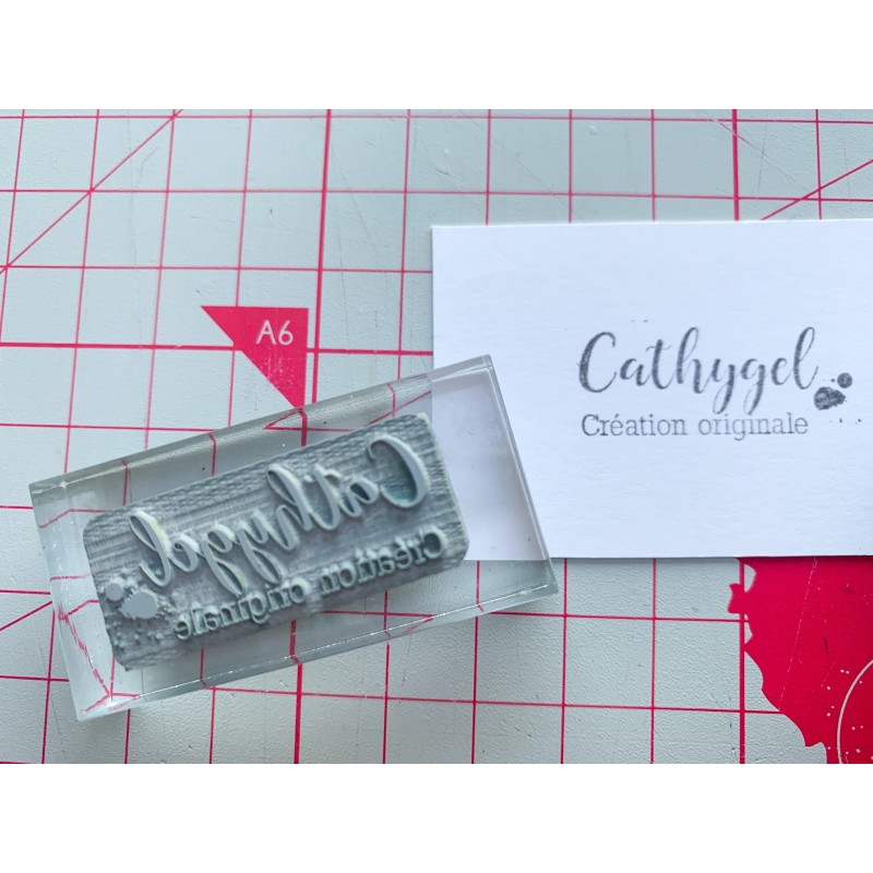 Custom Address Business Card, Rubber Scrapbooking Cards